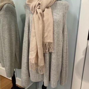 Elegant Gray Sweater off the shoulder sweater